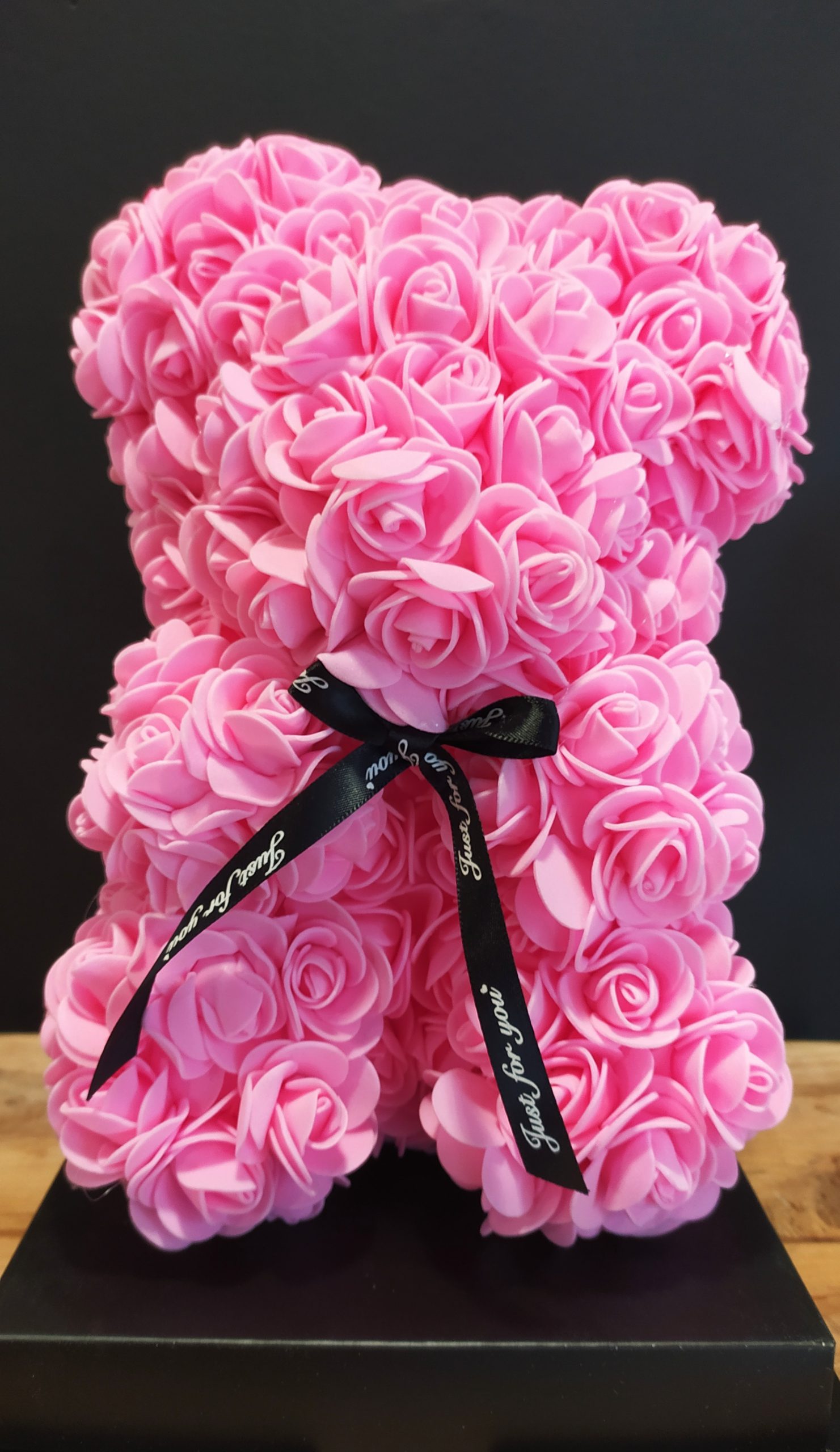 Nounours 23 cm rose pâle Oh les Fleurs