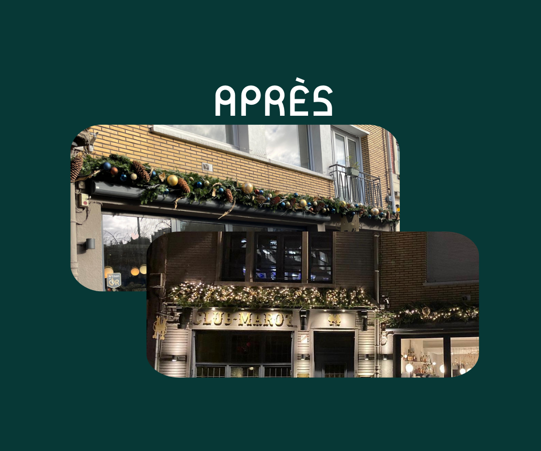 Club Marot : décoration de Noël de commerces à Lille