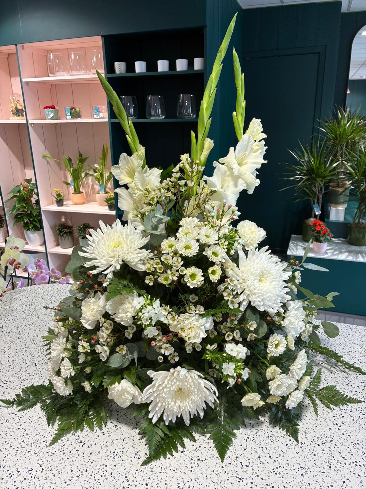 gerbe piquée pour deuil